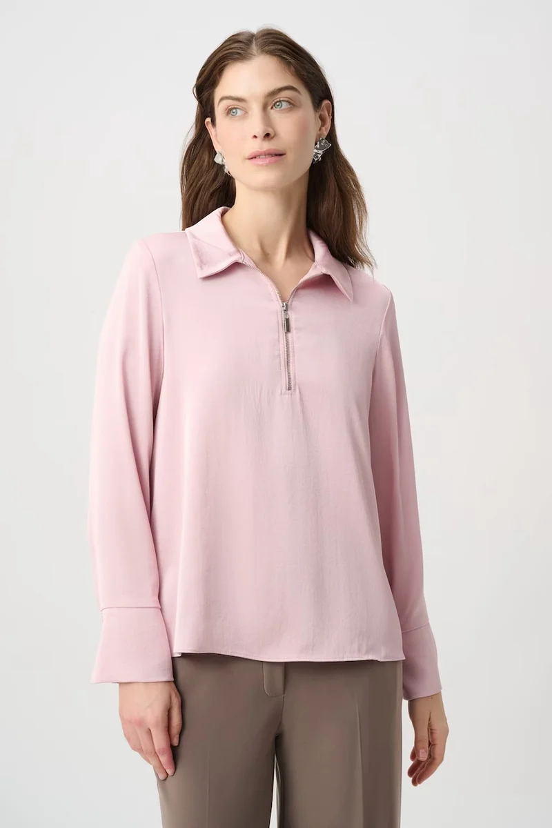 La blouse zippée à col chemisier Joseph Ribkoff | 264050