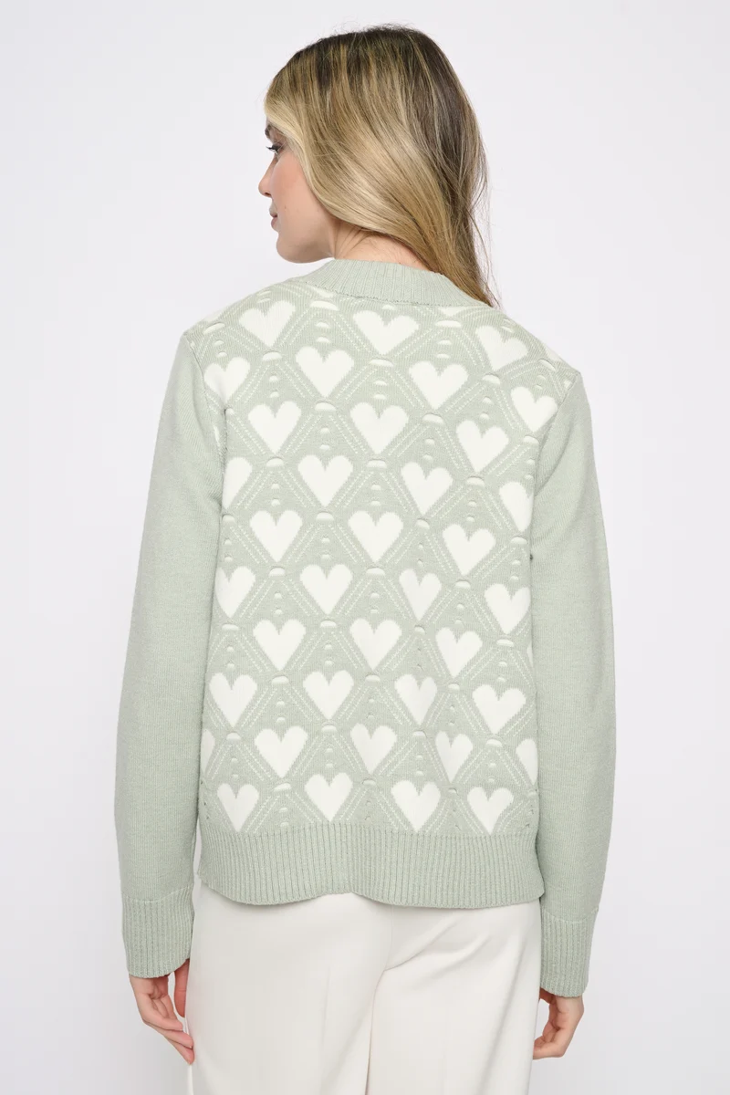 La veste zippée à motifs cœur Picadilly | YE584