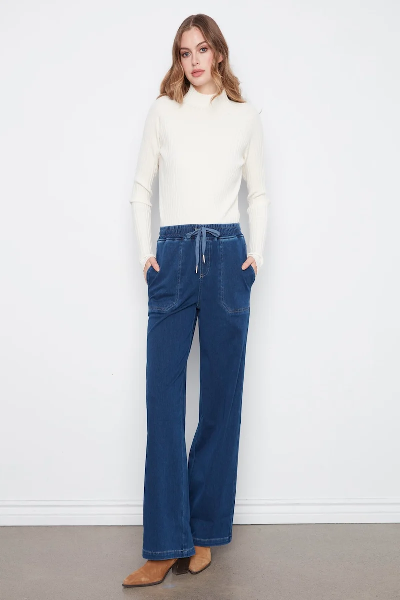 Le pantalon jogger à jambe large Charlie B | C5794-627C