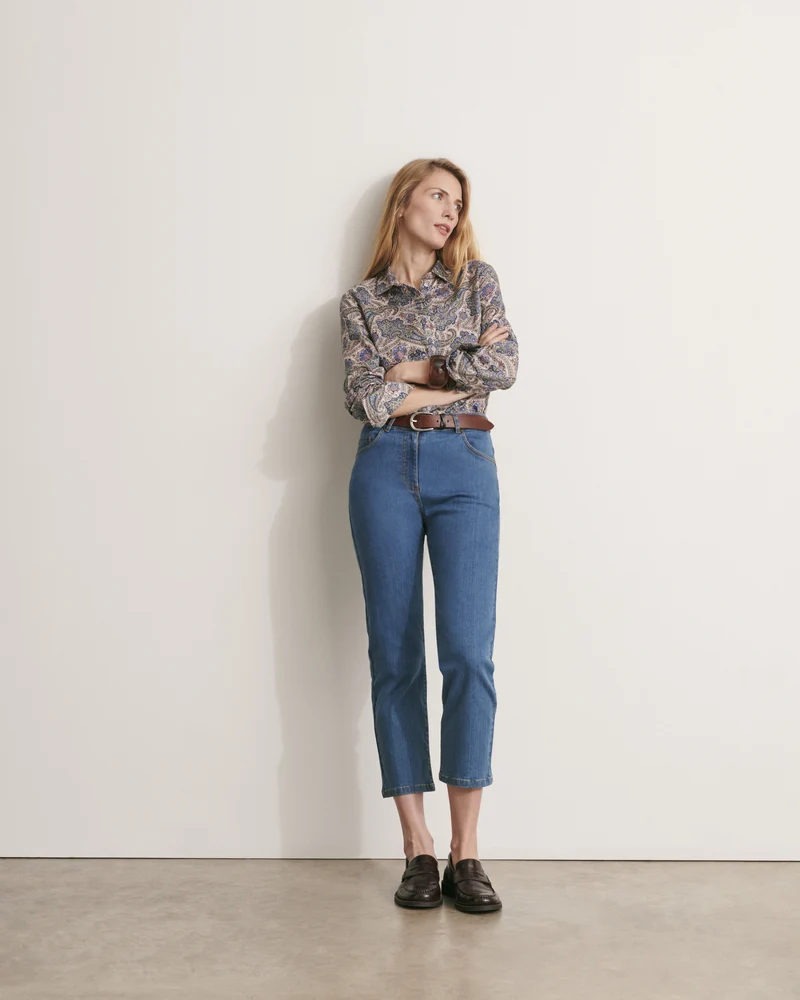 Jeans délavé 7/8ème PANJINA11/11025/301