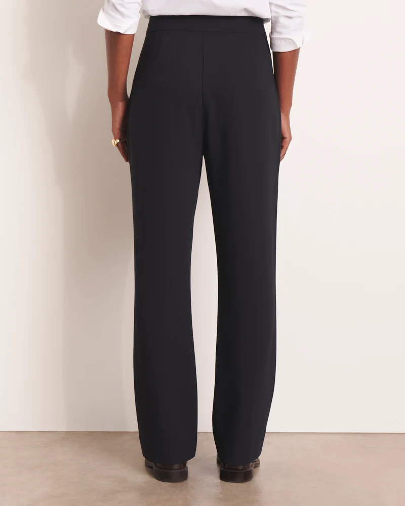 Pantalon bleu marine fluide PIQUORSET/13061/317