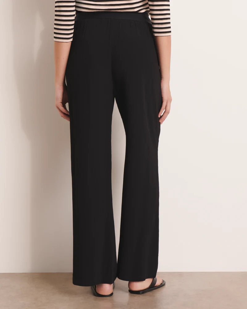 Pantalon fluide large noir PALERMA/13203/500