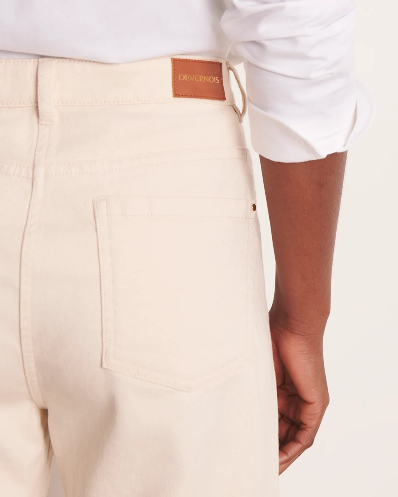 Jeans 7/8ème beige large PERRINE-ETE/13153/007