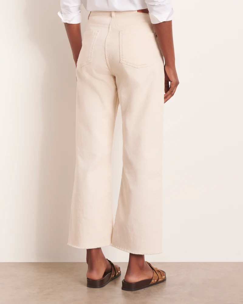 Jeans 7/8ème beige large PERRINE-ETE/13153/007