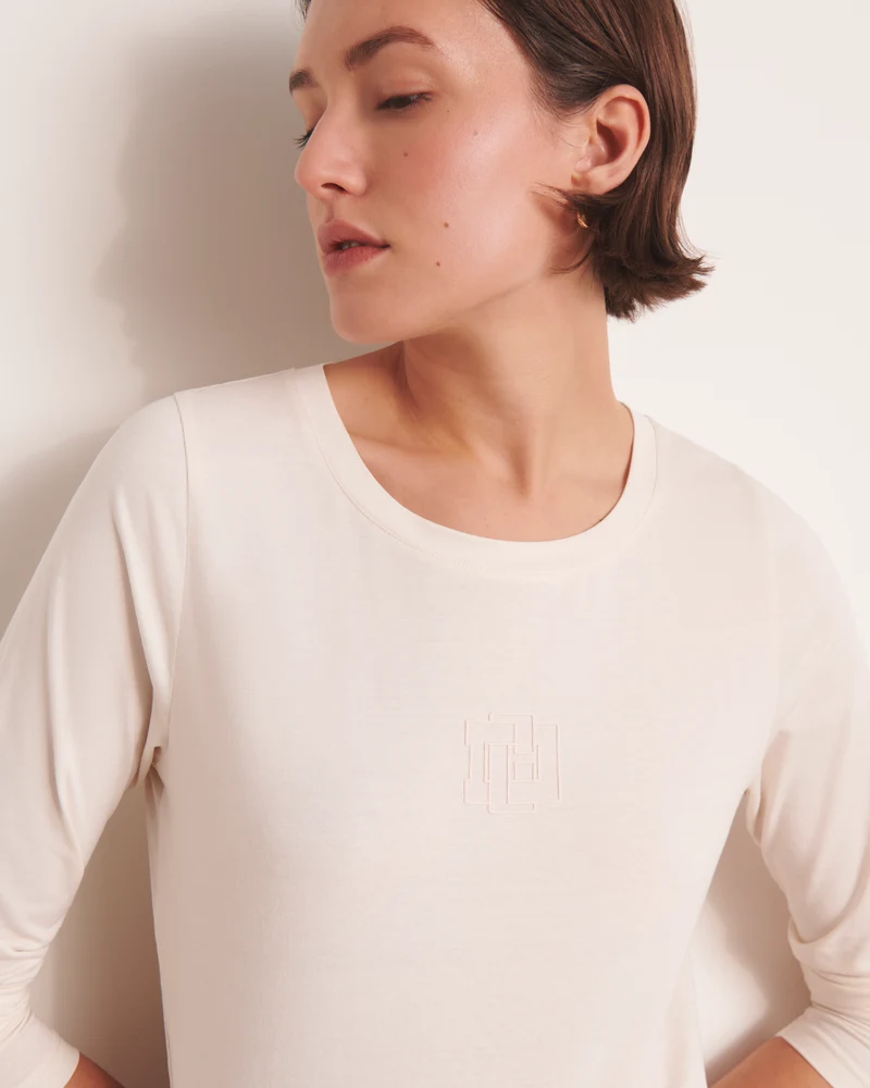 Tee-shirt beige TIMARIN13-BIS/13099/012