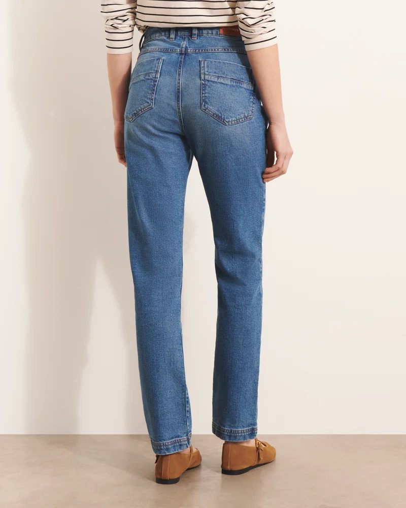 Jeans droit délavé bleu PANJEAN13-BIS/13140/301