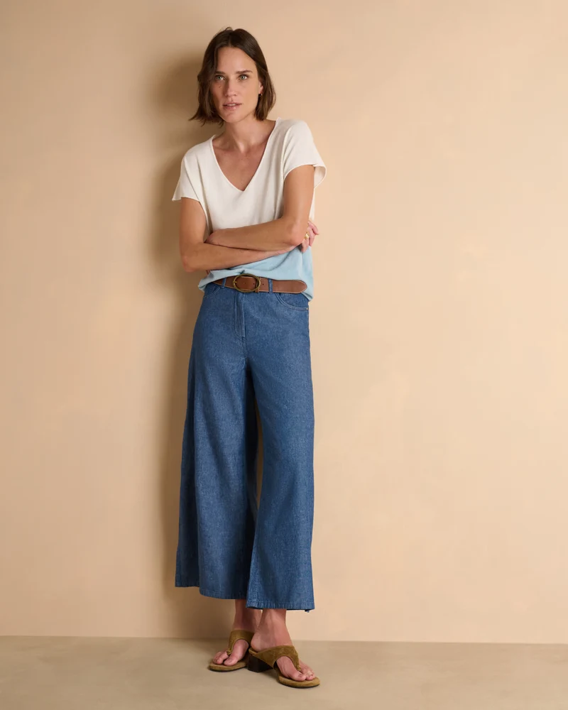 Jean jupe-culotte bleu PAMPA-J/13336/296