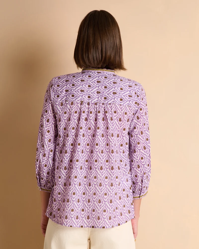 Blouse imprimée violette CARMEN/13327/640