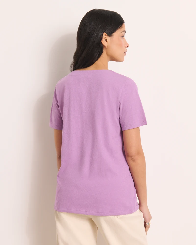 Tee-shirt violet encolure V TZATZIKI/13202/351