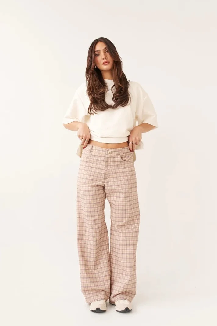 DAILYSTORY Pantalon Harper - Carreaux