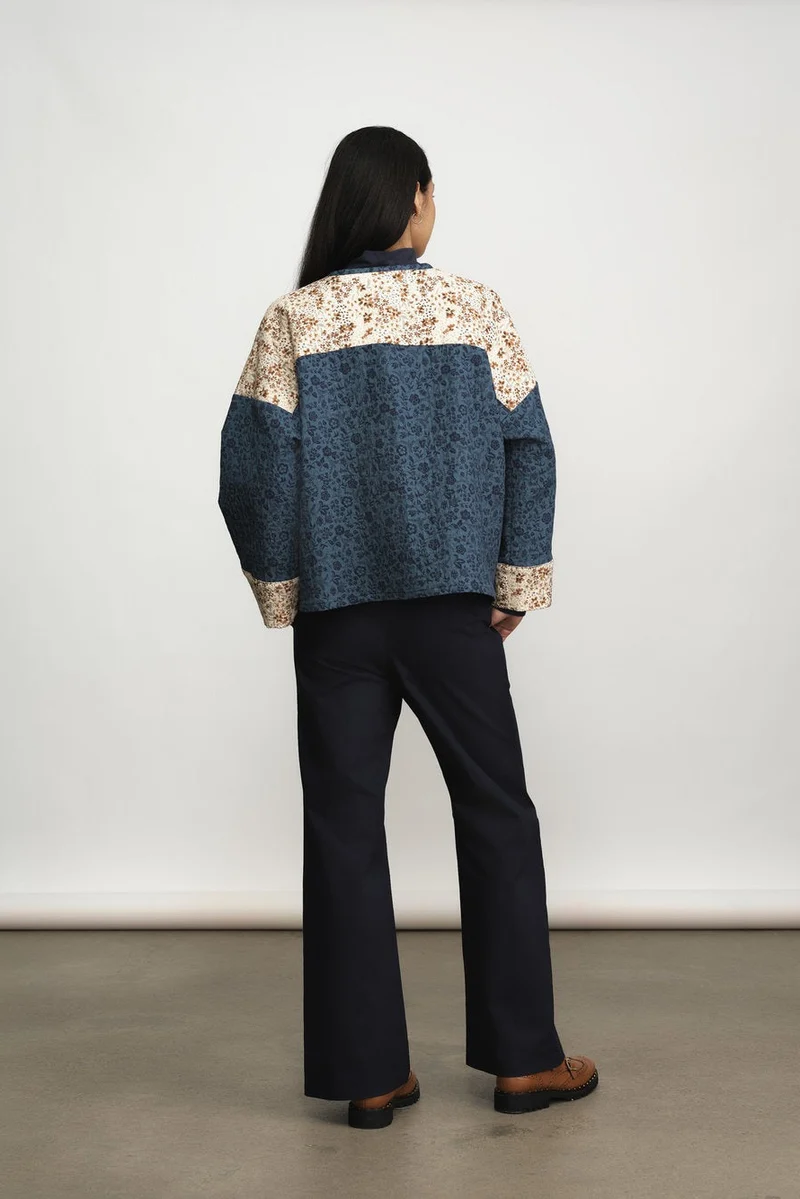 JENNIFER GLASGOW Veste Chevronne - Fleuris Indigo