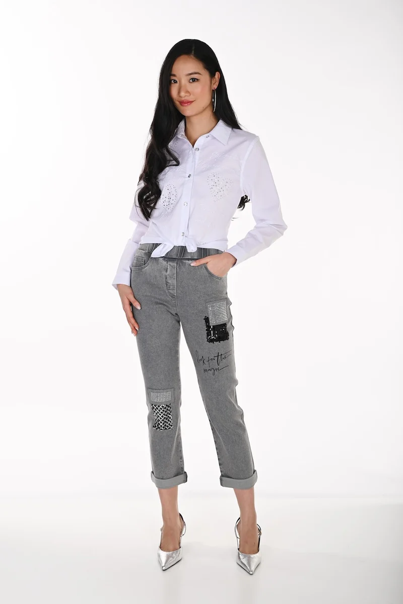 Le jean gris extensible Frank Lyman | 264819