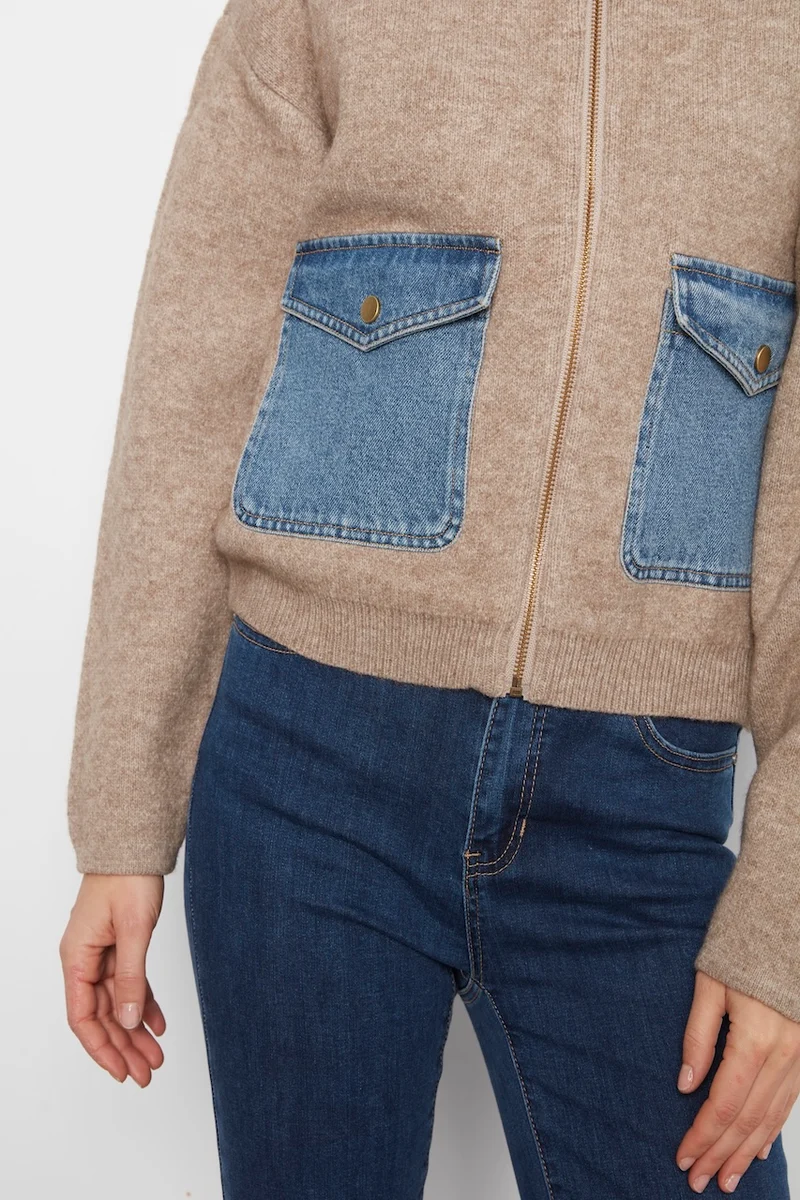 La veste en maille zippée Charlie B | C2045-716C