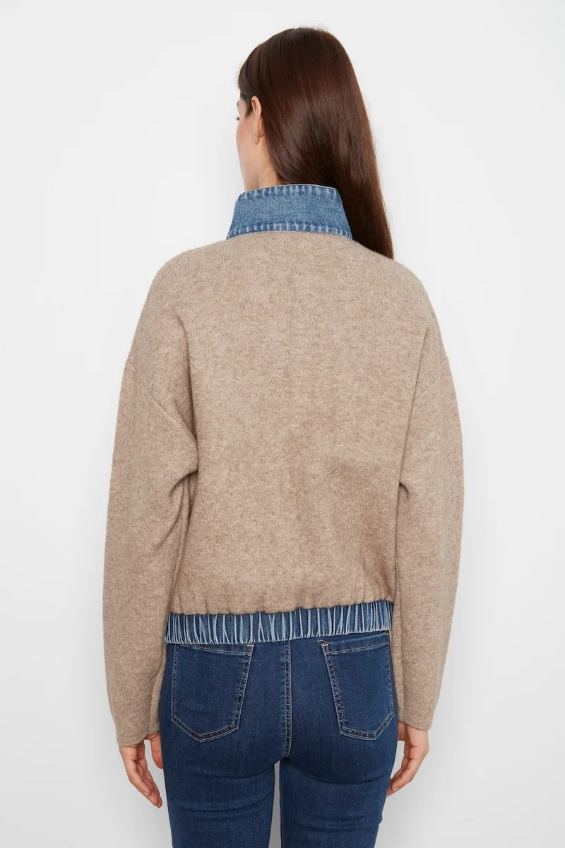 La veste en maille zippée Charlie B | C2045-716C
