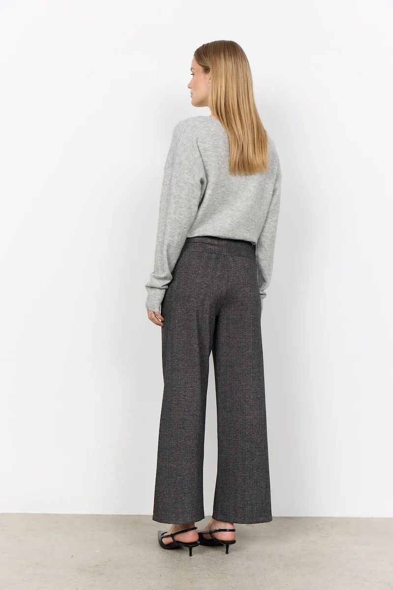 Le pantalon à jambe large texturé Soya Concept | 27814