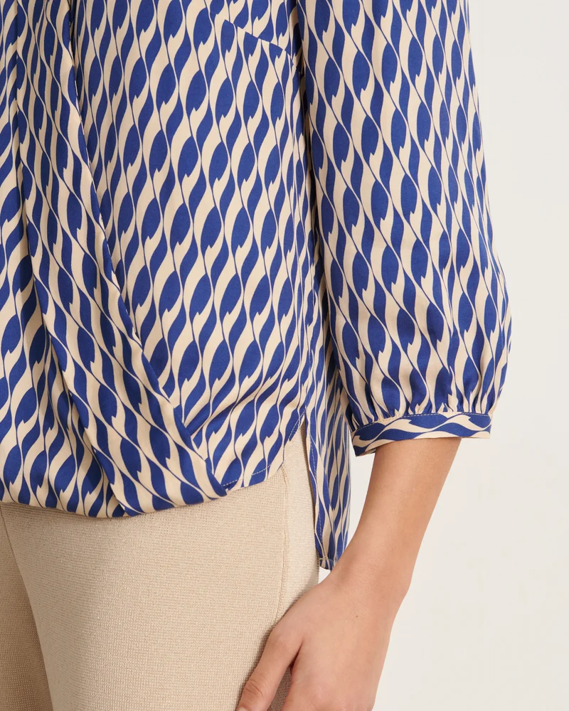 Blouse imprimée effet cache coeur CROISETTE/11110/635