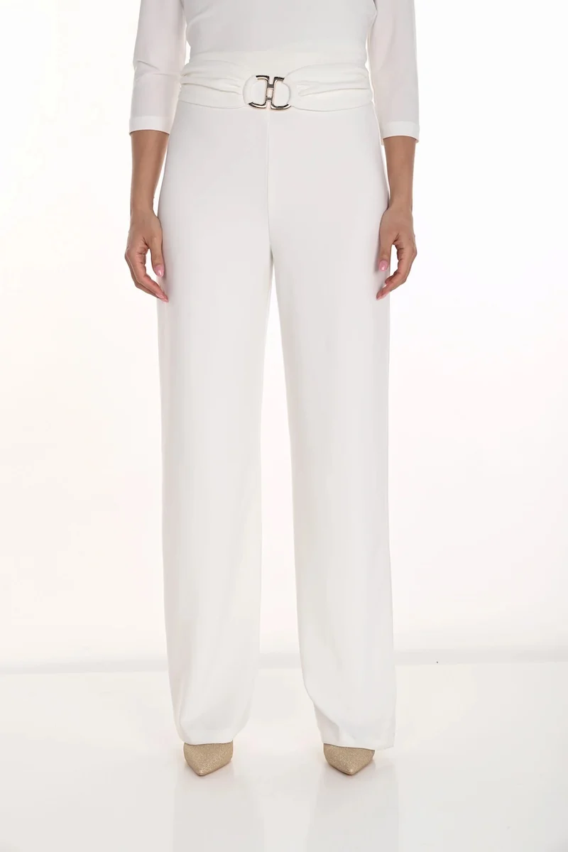 Le pantalon taille haute à boucle dorée Frank Lyman|254037