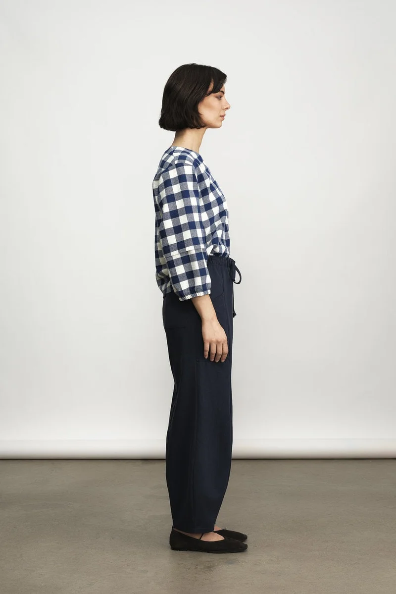 JENNIFER GLASGOW Blouse Daphné - Carreaux Marine