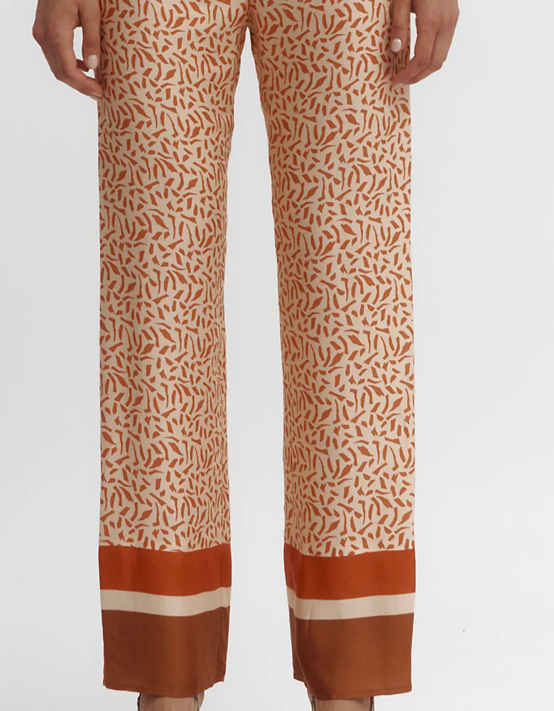 Pantalon fluide imprimé PAPAYE/87069/580