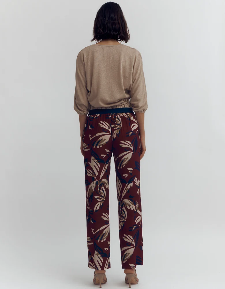 Pantalon fluide imprimé PARADIS/87128/566