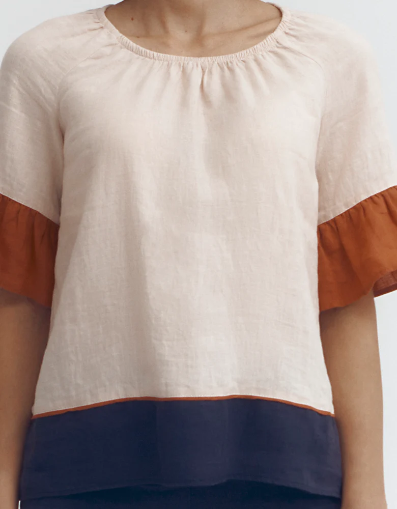 Blouse avec manches volants COLOMBO/87086/650