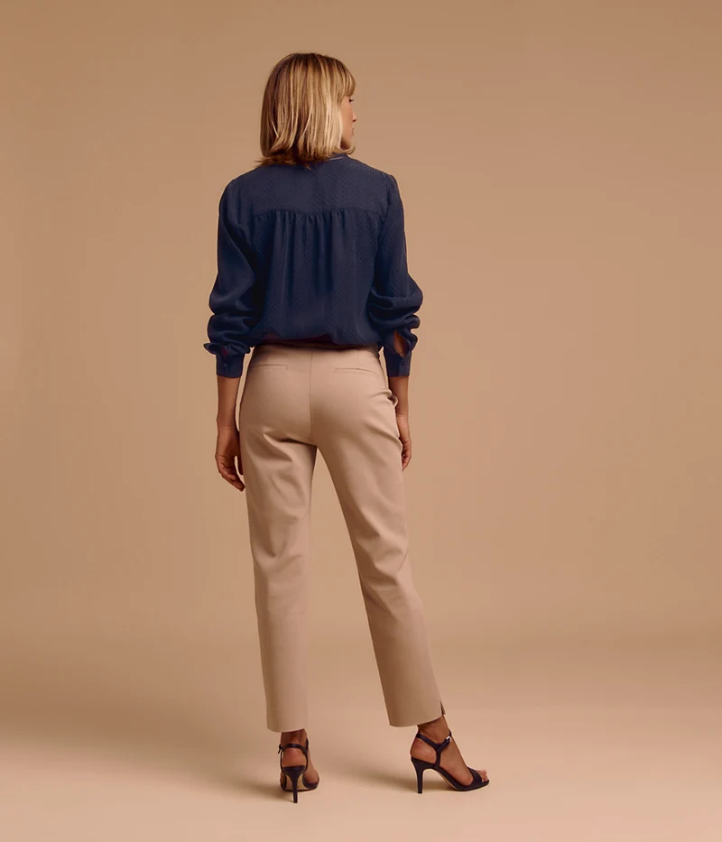 Pantalon droit en coton stretch PICOLINO85/85318/010