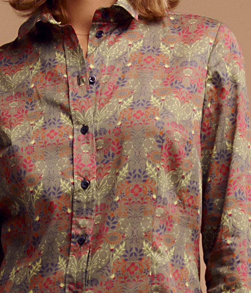 Chemise imprimée en popeline de coton CALICE-T850J/85215/550