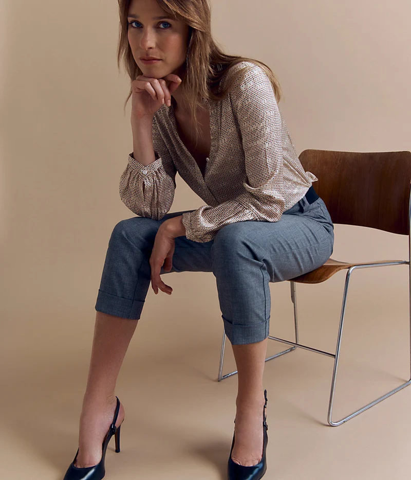 Chemise imprimée en twill de viscose CASSIS/84046/539