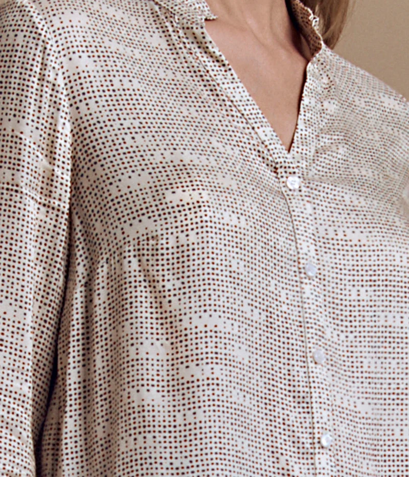 Chemise imprimée en twill de viscose CASSIS/84046/539