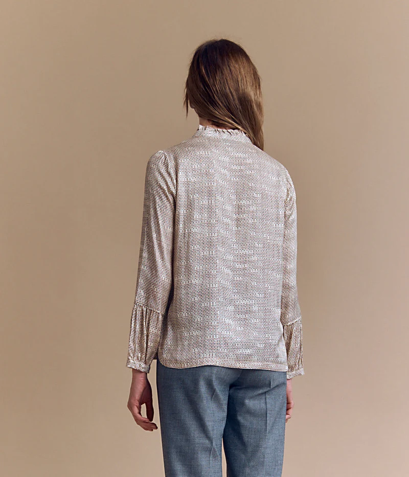 Chemise imprimée en twill de viscose CASSIS/84046/539