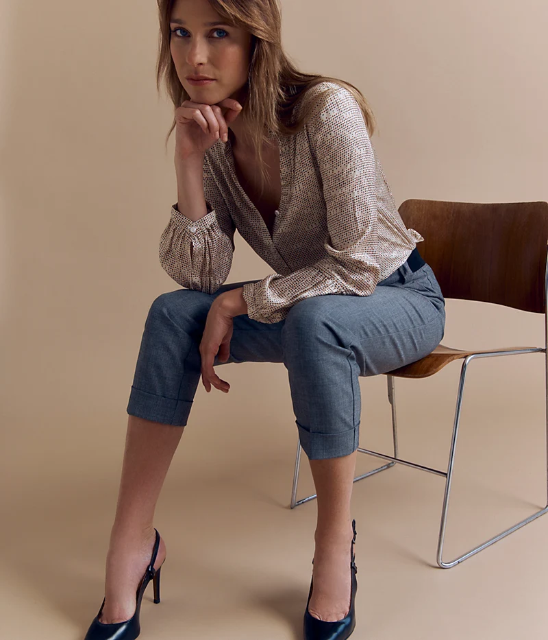 Chemise imprimée en twill de viscose CASSIS/84046/539