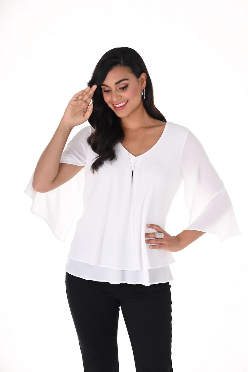 La blouse étagée manches ample de Frank Lyman