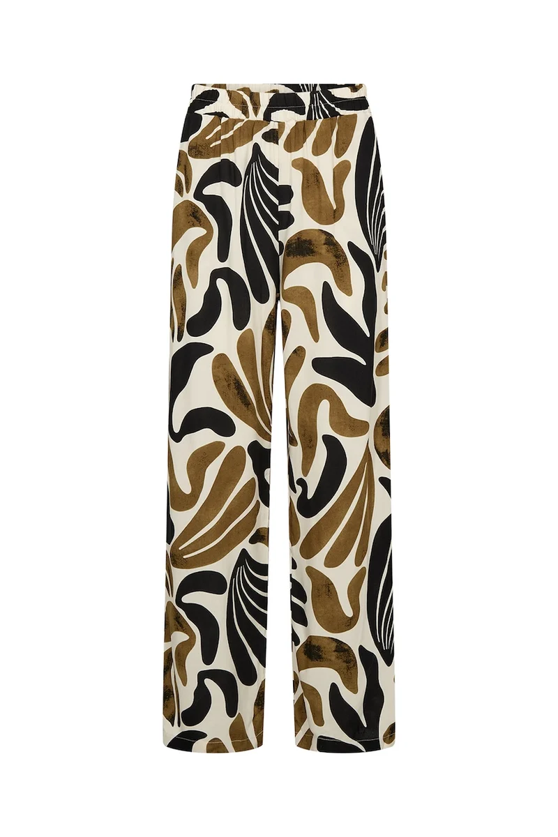 Le pantalon fluide imprimé abstrait Soya Concept | 41763