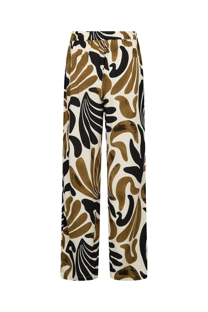 Le pantalon fluide imprimé abstrait Soya Concept | 41763