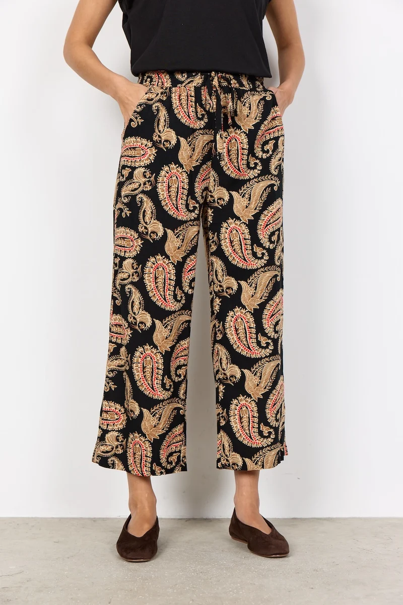 Le pantalon imprimé paisley Soya Concept | 41738