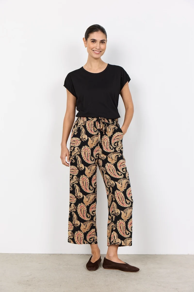 Le pantalon imprimé paisley Soya Concept | 41738