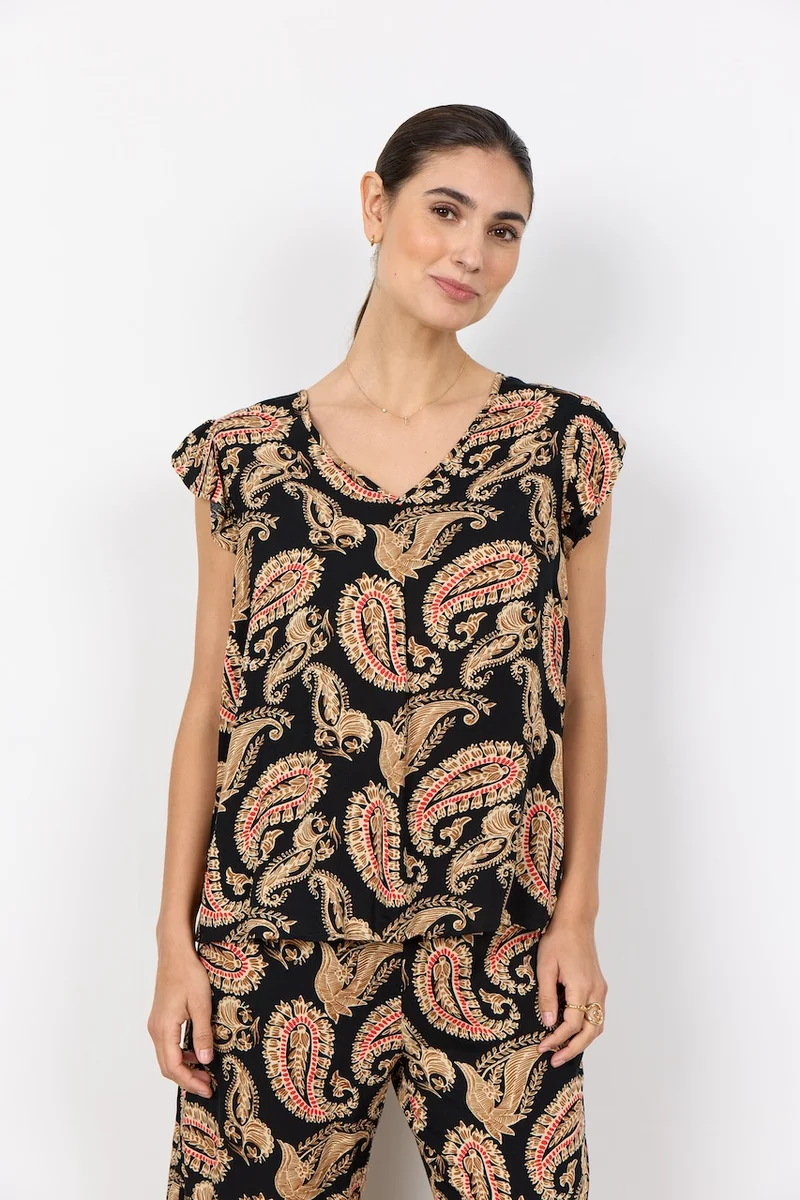 Le haut imprimé paisley Soya Concept | 41736