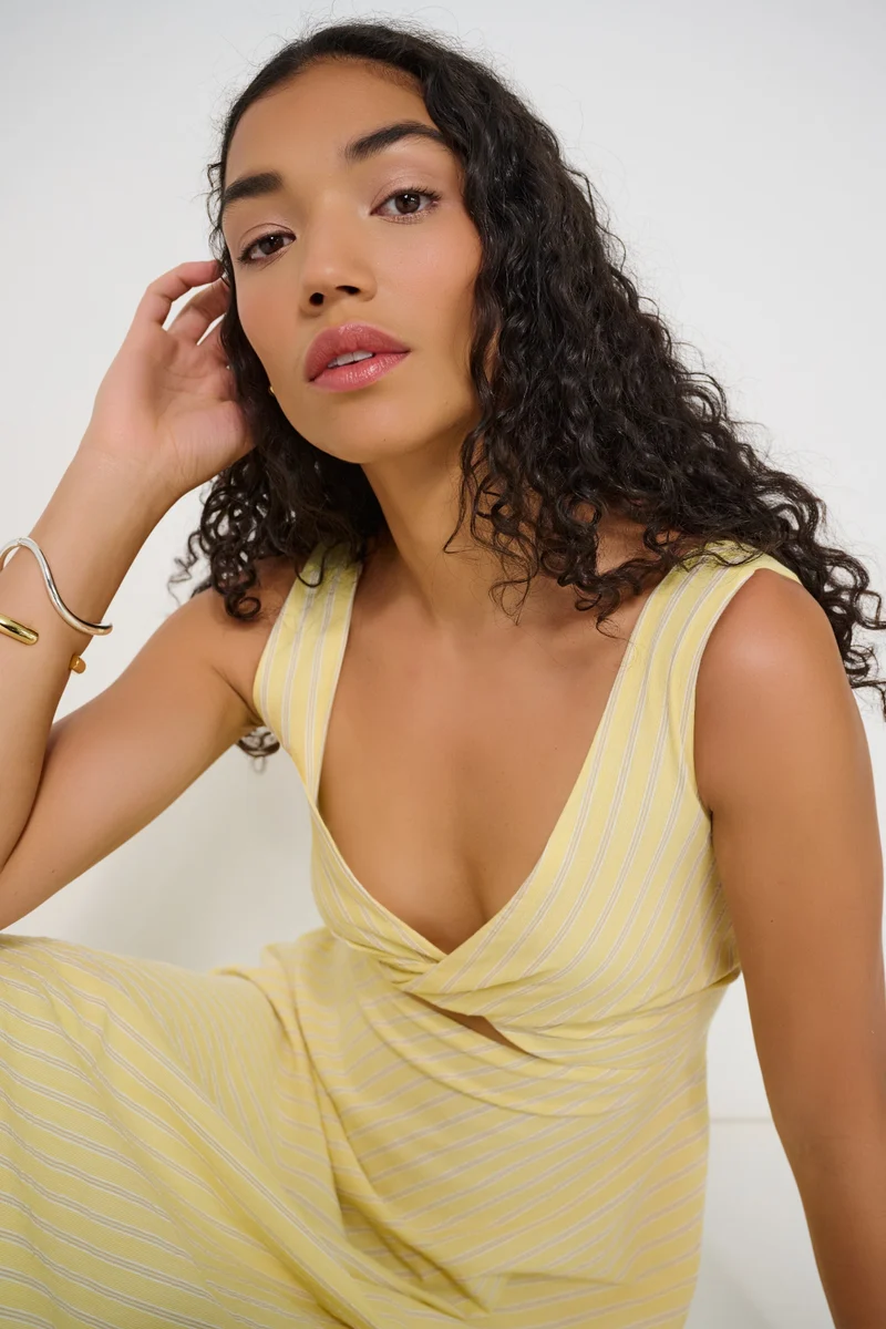 DORSALI Robe Twisted Basics - Sunbeam Stripe