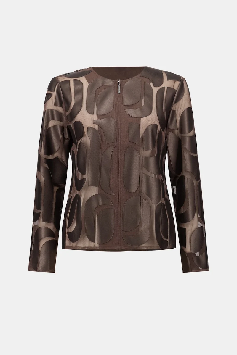 Le blouson broderie en cuirette Joseph Ribkoff | 263964
