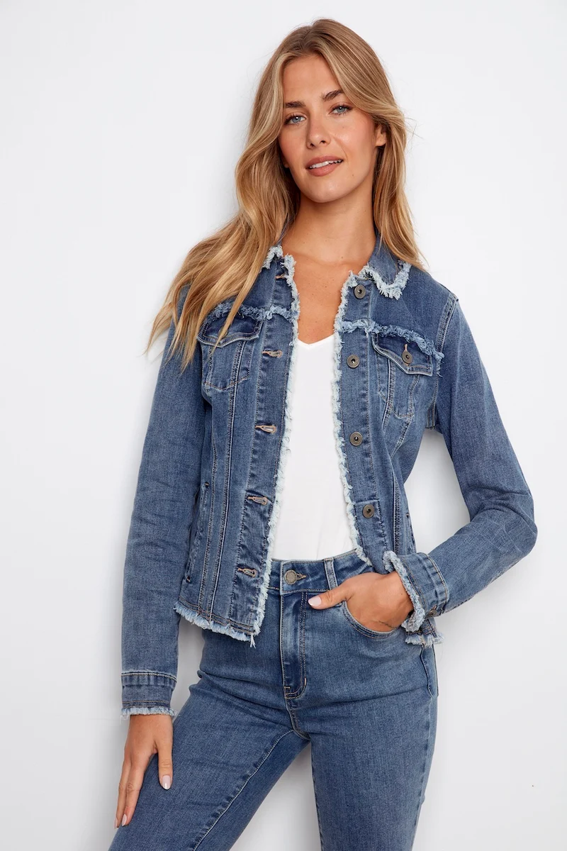 La veste en denim stretch Charlie B. | C6233XX-431A