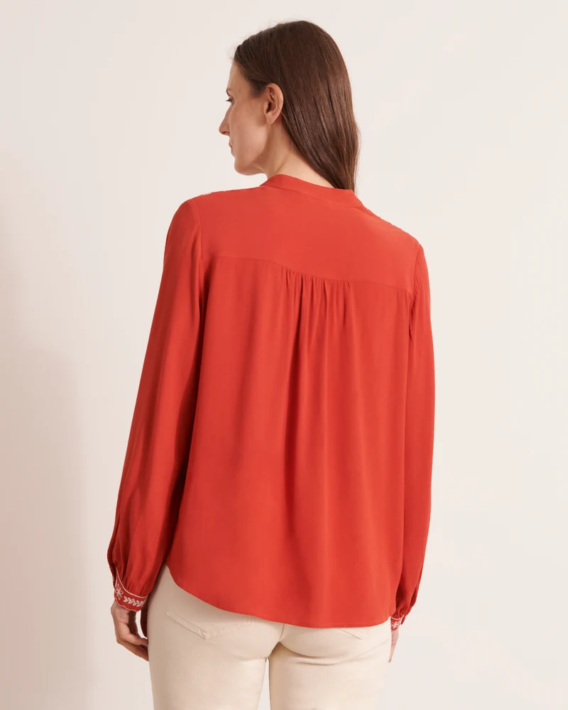 Blouse fluide brodée CLEO/12129/560
