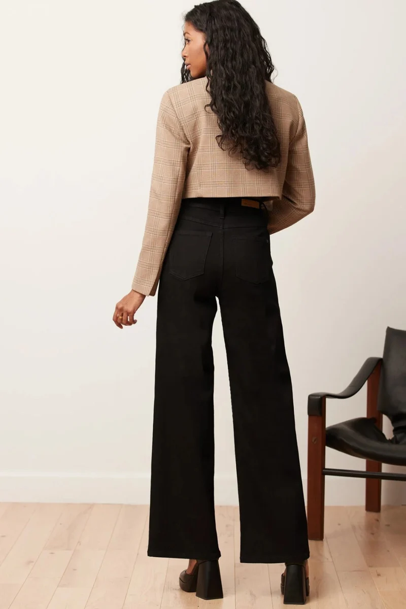 YOGA JEANS Coupe Lily Wide - Noir
