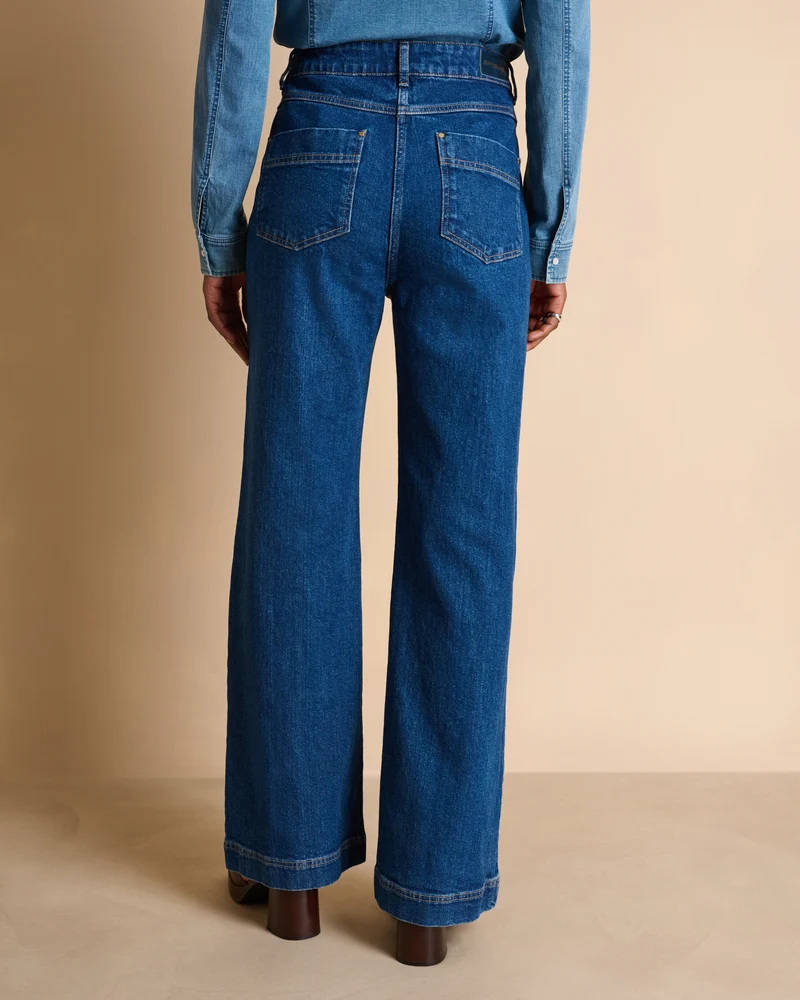 Jean flare bleu PANDORE/14133/317