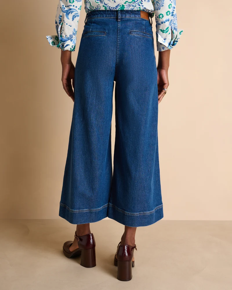 Jean jupe-culotte bleu longueur 7/8e PATRIOTE/14083/317