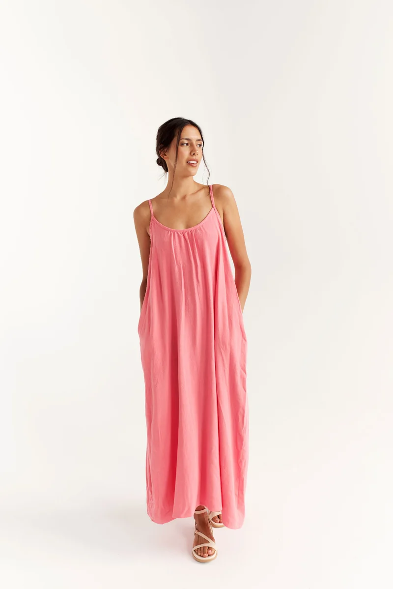 DAILYSTORY Robe Isabella Longue - Corail