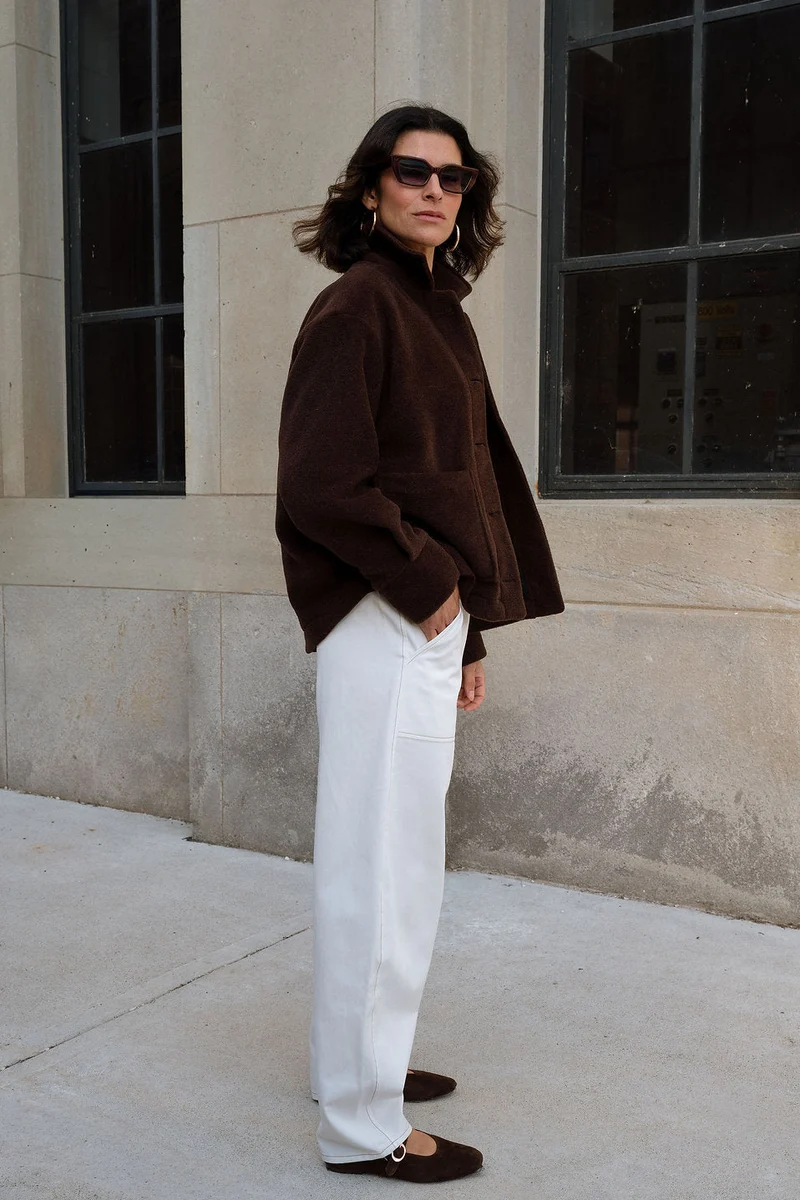 MODERN SUNDAY Pantalon Barrel - Blanc