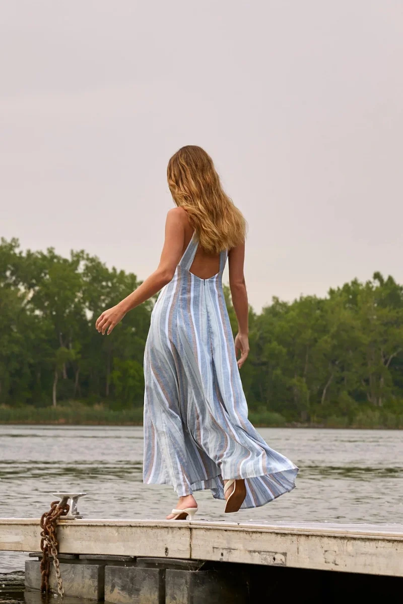 MARIGOLD Robe Celia - Ligné Bleu