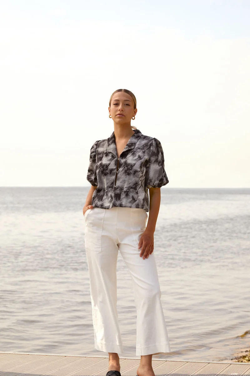 MARIGOLD Pantalon Rocky - Denim Blanc