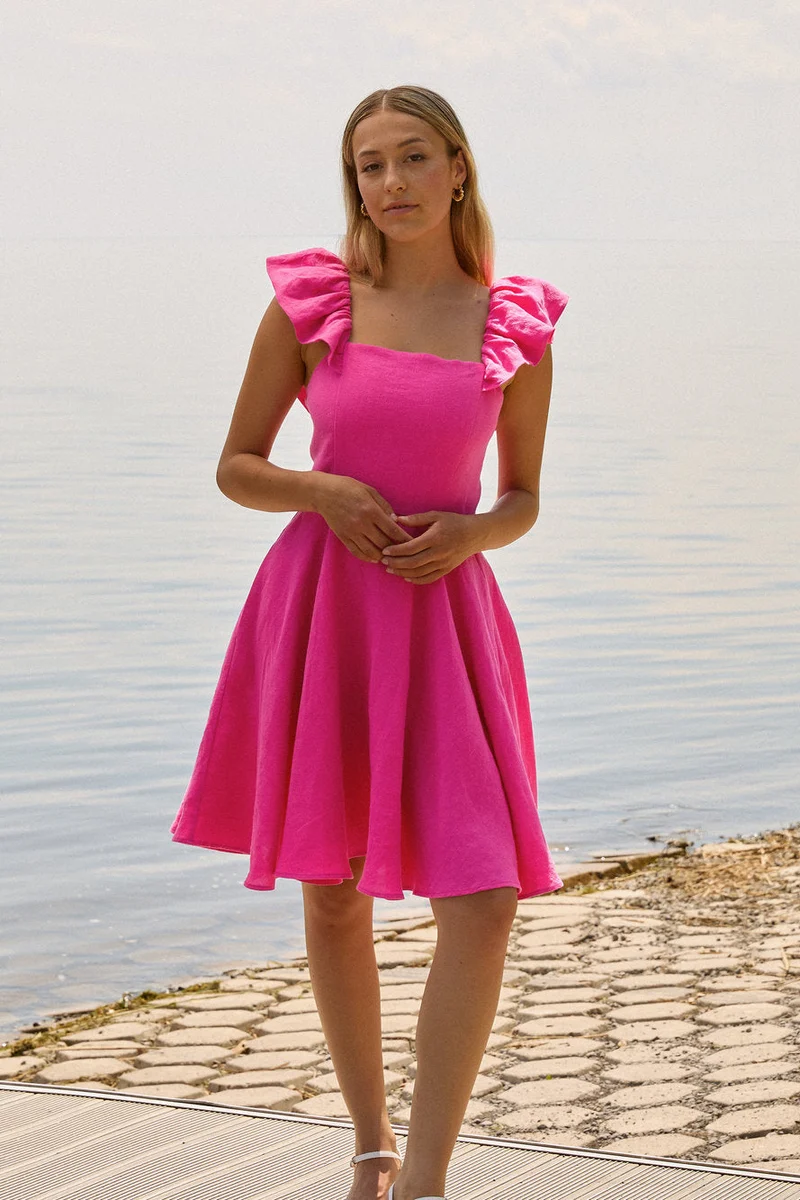 MARIGOLD Robe Claudie - Flamingo