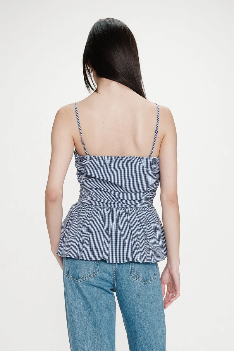 GRACE & MILA Bustier Péplum Valo - Marine